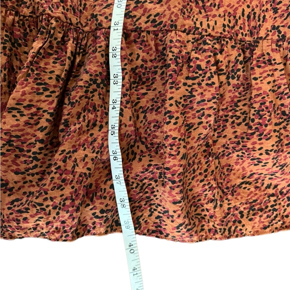 Terra Sky Dress Terracotta Black Dot Boho Peasant Tiered Plus 2X - Picture 5 of 11